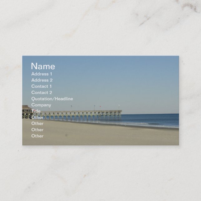 Carte De Visite Myrtle Beach (Devant)