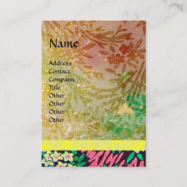 Carte De Visite MYRTLE MAGIQUE / Réflexions d'or étincelantes (Devant)