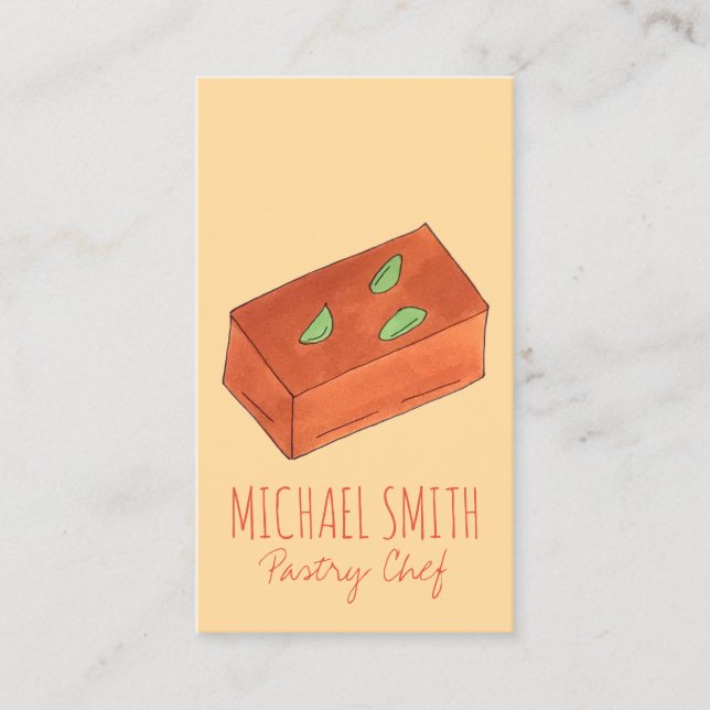 Carte De Visite Mysore Pak Indian Sweet Bakery Pâtisserie Chef Ali (Devant)