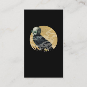 Carte De Visite Mystic Raven Crâne Crow Lune Gothique Bird
