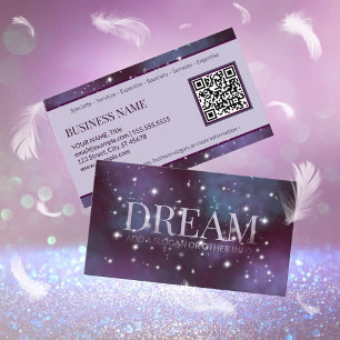 Carte De Visite Mystical Dream Dusty Violet avec plus d'étoiles