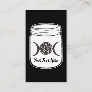 Carte De Visite Mystical Magic Moons triple déesse Mason Jar