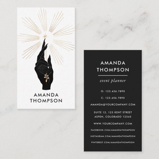 Carte De Visite Mystique cosmique (Devant / Derrière)