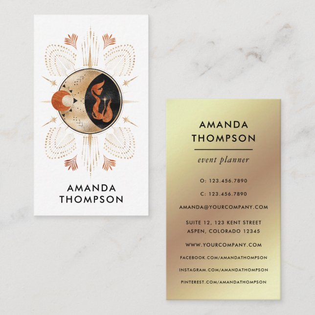 Carte De Visite Mystique cosmique (Devant / Derrière)