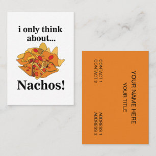 Carte De Visite Nachos Nourriture À Laquelle Je Pense Seulement Na