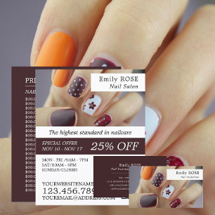 Carte De Visite Nail Art, Nail Technician