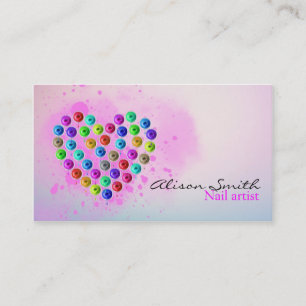 Carte De Visite Nail Artist/Heart of Nail Polish
