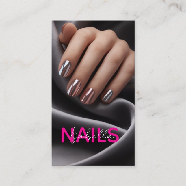 Carte De Visite Nail Artist Photo Business Card (Devant)