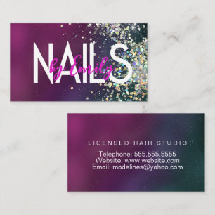 Carte De Visite Nail Studio Designer Galaxy Art