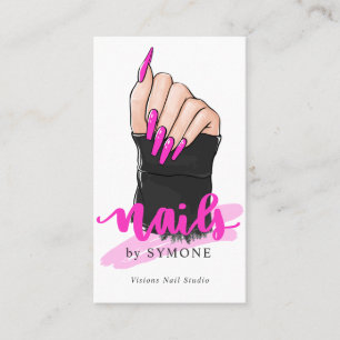 Carte De Visite Nail Tech Artiste Nail Designer Nail Salon Logo