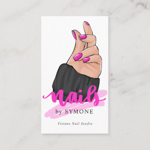 Carte De Visite Nail Tech Nail Artist Nail Salon tendance Styliste