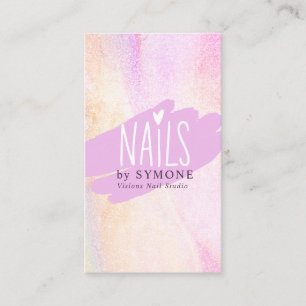 Carte De Visite Nail Tech Nail Artiste Beauté Salon Peint Brush