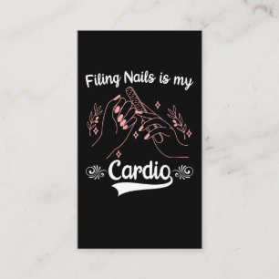 Carte De Visite Nail Tech Sport Cosmétiques Clou Filtrage Manicuri