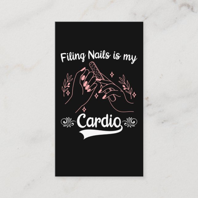 Carte De Visite Nail Tech Sport Cosmétiques Clou Filtrage Manicuri (Devant)