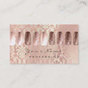 Carte De Visite Nails Art Beauty Studio Parties scintillant Ros Go