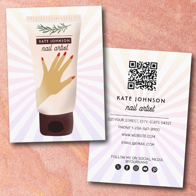 Carte De Visite Nails Manicure Pedicure Beauty Nail Artist Unique (Nails Manicure Pedicure Beauty Nail Artist Unique Business Card)