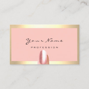 Carte De Visite Nails Stylist Manicure Rose encadré Rose