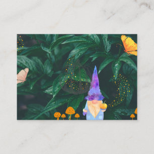 Carte De Visite Nain avec citrouille et champignons magiques et pa