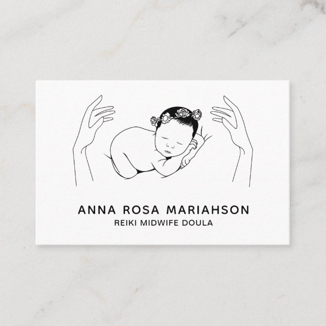 Carte De Visite ** Naissance de Reiki. Entraîneur de naissance de  (Devant)