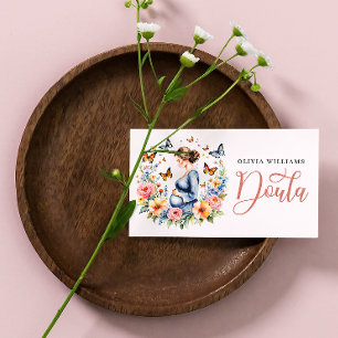 Carte De Visite Naissance et post-partum Doula Aquarelle Photo Cod