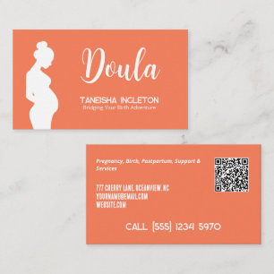 Carte De Visite Naissance et postpartum Doula Custom QR