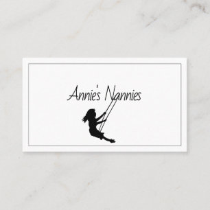 Carte De Visite Nannies Nanny Baby sitting Compagnie de garde d'en
