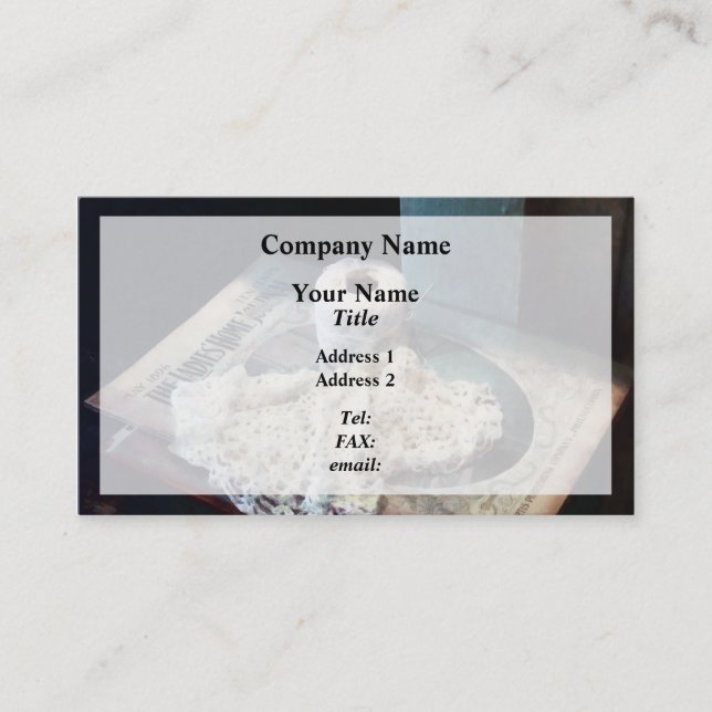 Carte De Visite napperon et fil à crocheter (Devant)