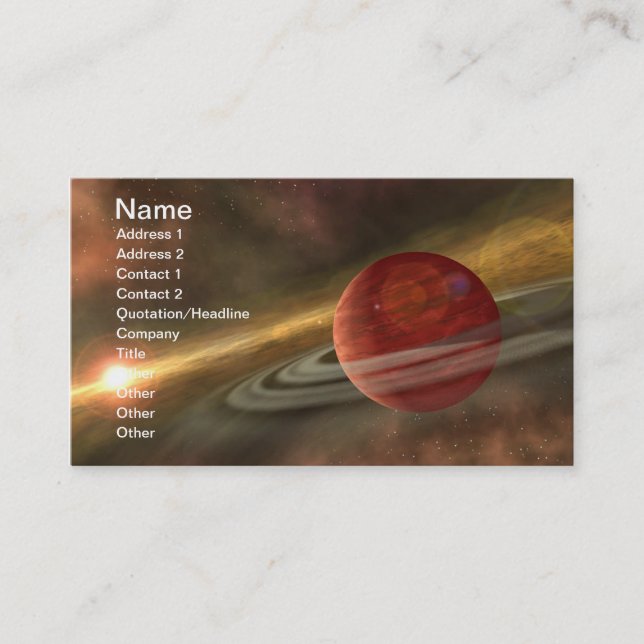 Carte De Visite NASA Planètes et planètes naines (Devant)