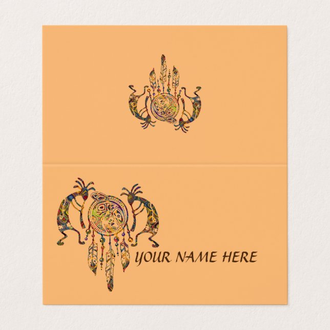 Carte De Visite Native American Kokopelli (Extérieur déplié)
