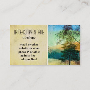 Carte De Visite nature aquarelle arbres usage artistique