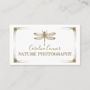 Carte De Visite Nature Faune Photographie Golden Dragonfly