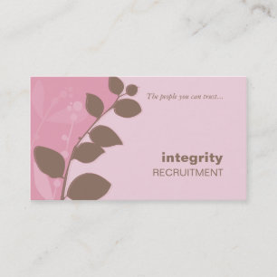 CARTE DE VISITE nature feuillage silhouette rose b