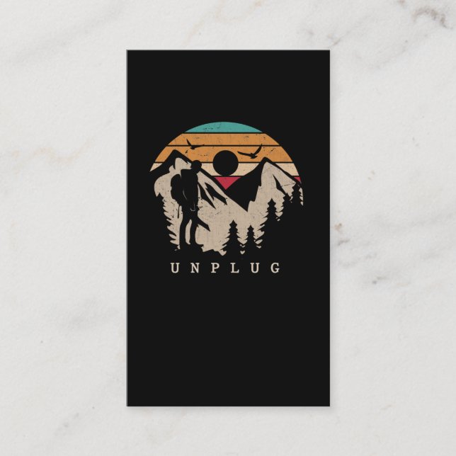 Carte De Visite Nature Lover Adventure Scout Randonnée extérieur C (Devant)