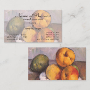 Carte De Visite Nature morte, coings, pommes, poires de Paul Cézan