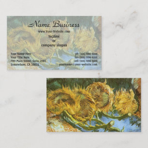 Carte De Visite Nature morte Quatre Tournesols coupés de Vincent v