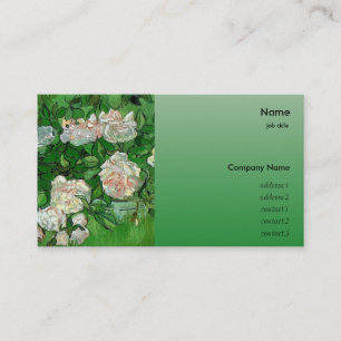 Carte De Visite Nature morte - Roses roses par Vincent van Gogh.
