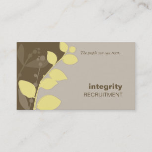 CARTE DE VISITE nature silhouette brun jaune
