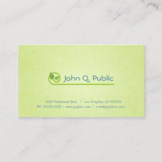 Carte De Visite Nature Vert Feuille Spa Salon de beauté