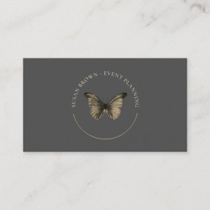 Carte de visite naturel du logo de papillon