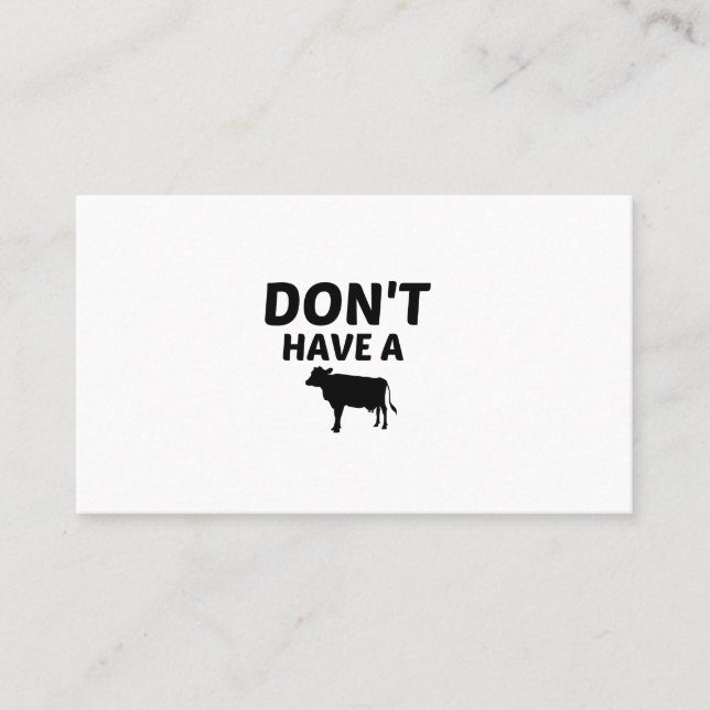 CARTE DE VISITE N'AVEZ PAS DE VACHE (Devant)