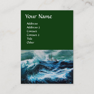 Carte De Visite Navire en mer dans la tempête