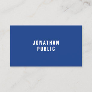 Carte De Visite Navy Blue Simple Elegant Design Professional Luxe