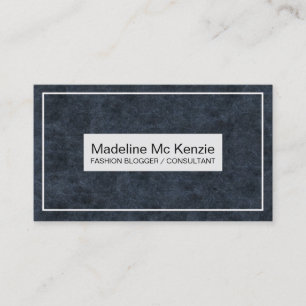Carte De Visite Navy Blue White Modern Blogger Consultant Business