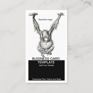 Carte De Visite Ne fais pas de singe autour de Young Ape