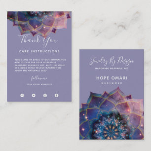 Carte De Visite Nebula Bloom   Mandala