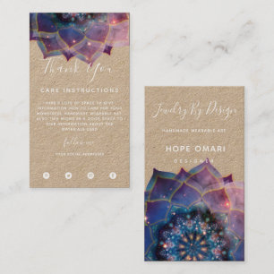 Carte De Visite Nebula Bloom Mandala