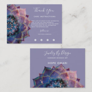 Carte De Visite Nebula Bloom Mandala