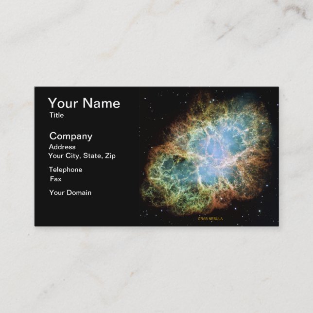 Carte De Visite Nebula du crabe (Devant)