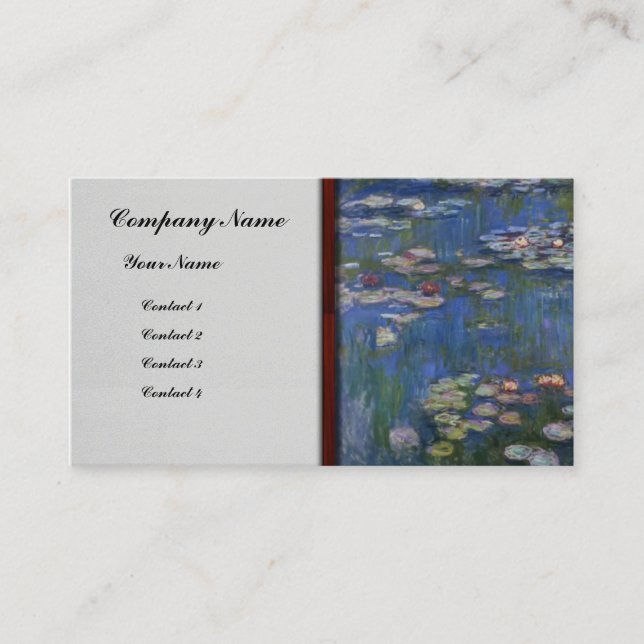 Carte De Visite Nénuphars de Monet- (Devant)