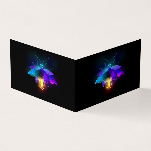 Carte De Visite Neon Firefly sur noir (Extérieur)